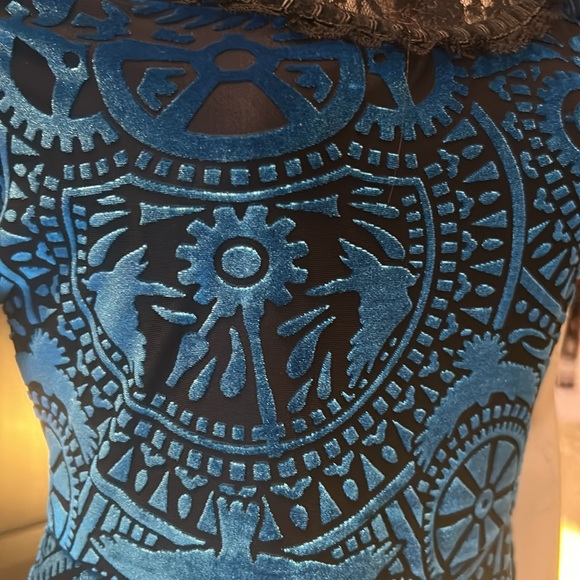 # 259. Burnout velvet, mini dress - Picture 14 of 16